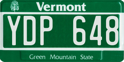 VT license plate YDP648