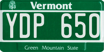 VT license plate YDP650