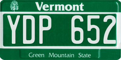 VT license plate YDP652