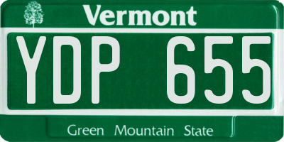 VT license plate YDP655