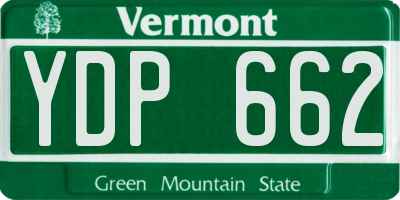 VT license plate YDP662