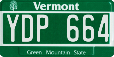VT license plate YDP664
