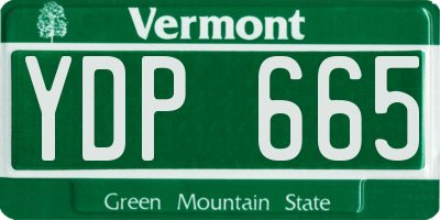 VT license plate YDP665