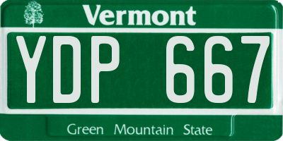 VT license plate YDP667