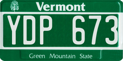 VT license plate YDP673