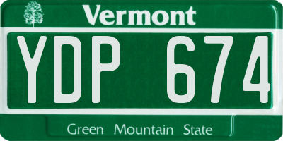 VT license plate YDP674