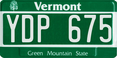 VT license plate YDP675