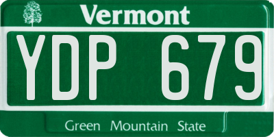 VT license plate YDP679