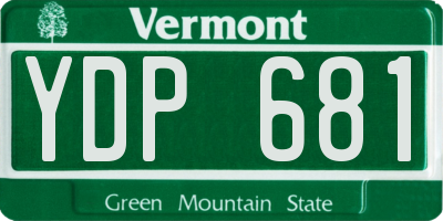 VT license plate YDP681