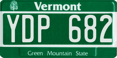 VT license plate YDP682