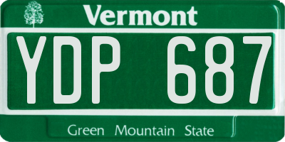 VT license plate YDP687