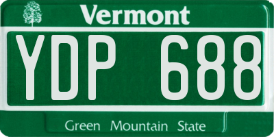 VT license plate YDP688