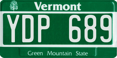 VT license plate YDP689