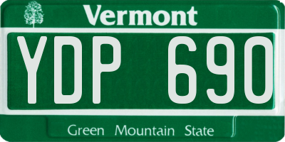VT license plate YDP690