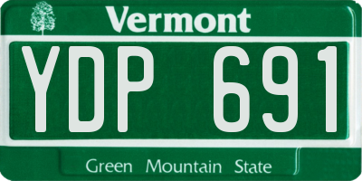 VT license plate YDP691