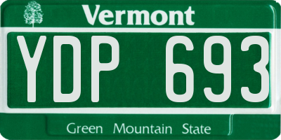 VT license plate YDP693