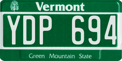 VT license plate YDP694