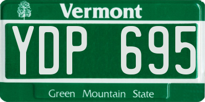 VT license plate YDP695