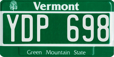 VT license plate YDP698