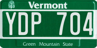 VT license plate YDP704