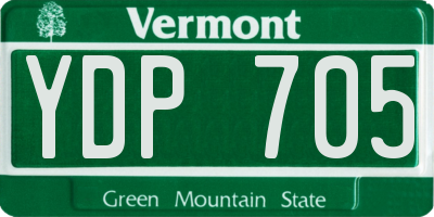 VT license plate YDP705