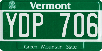 VT license plate YDP706