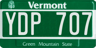 VT license plate YDP707