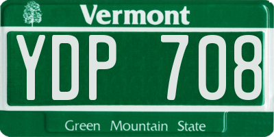 VT license plate YDP708