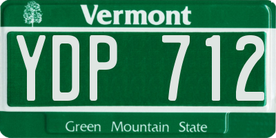 VT license plate YDP712