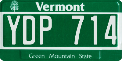 VT license plate YDP714