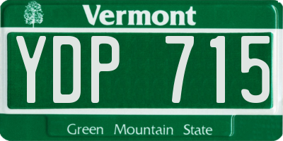 VT license plate YDP715