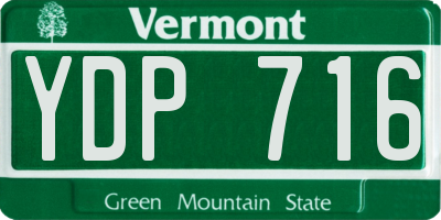 VT license plate YDP716