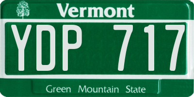 VT license plate YDP717