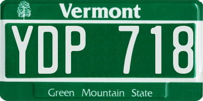 VT license plate YDP718