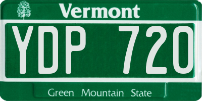 VT license plate YDP720