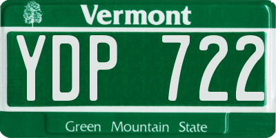 VT license plate YDP722