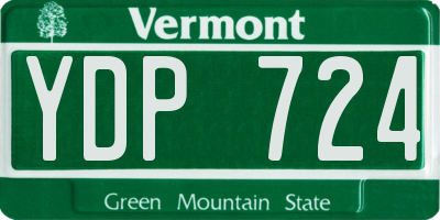 VT license plate YDP724