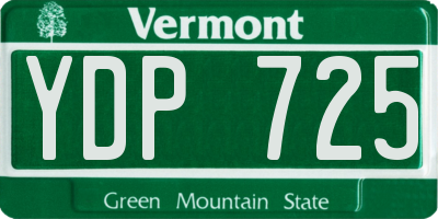 VT license plate YDP725