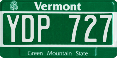 VT license plate YDP727
