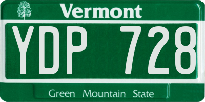 VT license plate YDP728
