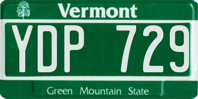 VT license plate YDP729