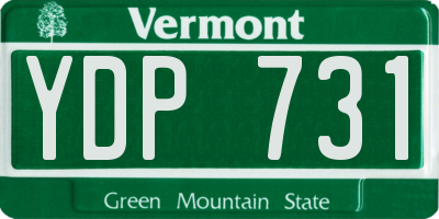 VT license plate YDP731
