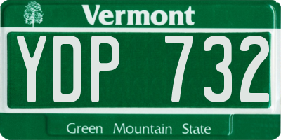 VT license plate YDP732