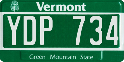 VT license plate YDP734
