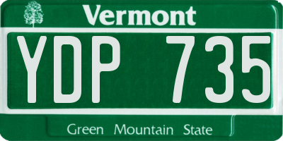 VT license plate YDP735