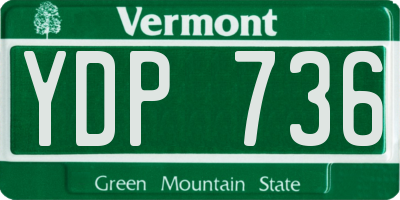 VT license plate YDP736