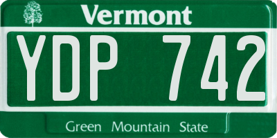 VT license plate YDP742