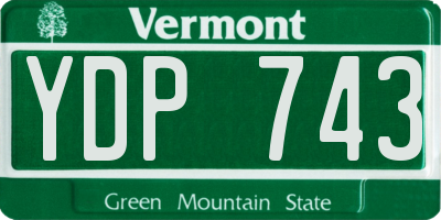 VT license plate YDP743