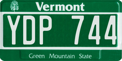 VT license plate YDP744