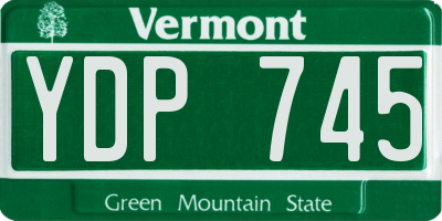 VT license plate YDP745